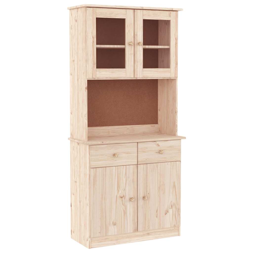 vidaXL Highboard ALTA 77x35x165 cm Solid Wood Pine 2