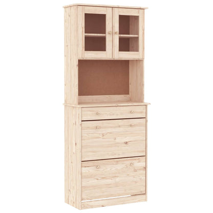 vidaXL Highboard ALTA 77x35x188 cm Solid Wood Pine 2