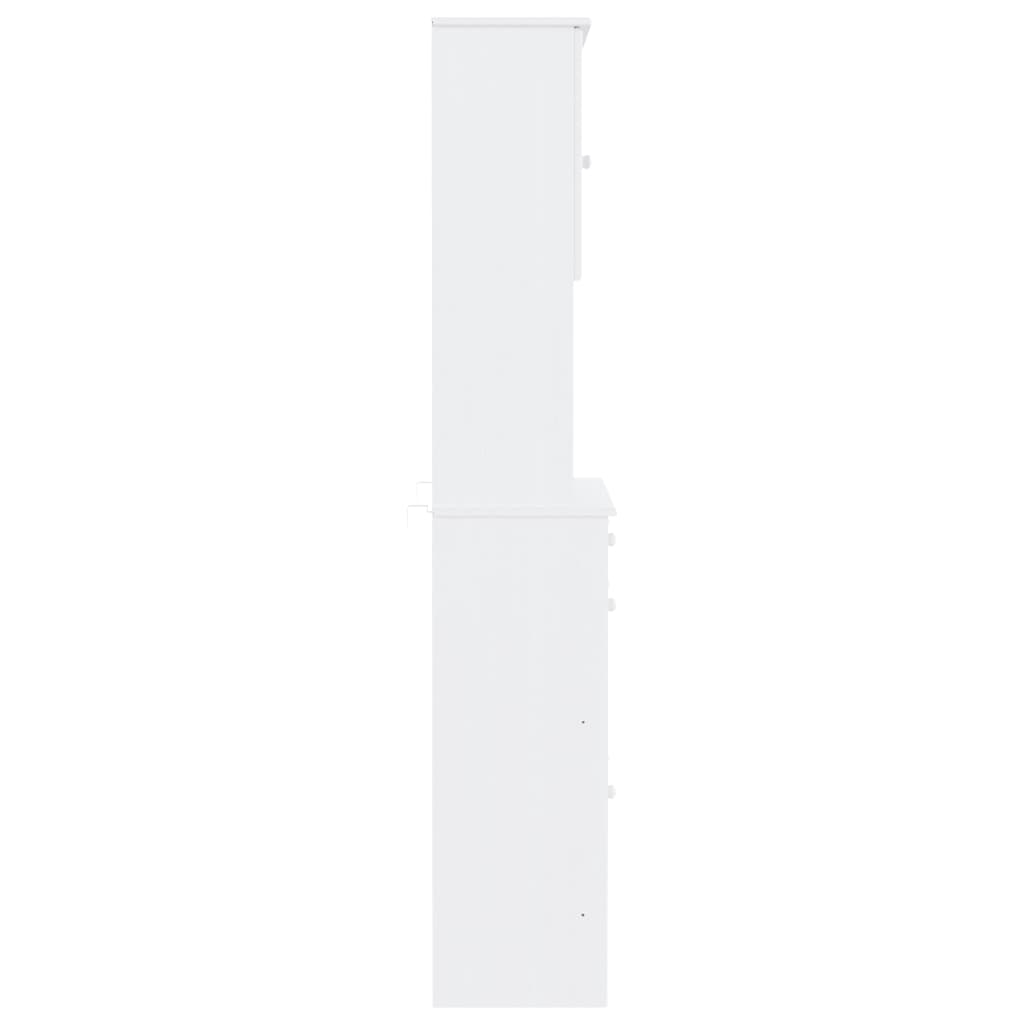 vidaXL Highboard "ALTA" White 77x35x188cm Solid Wood Pine 5