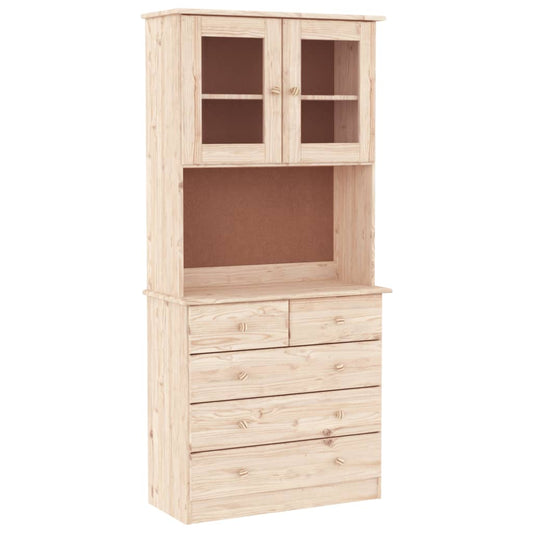 vidaXL Highboard ALTA 77x35x165 cm Solid Wood Pine 2