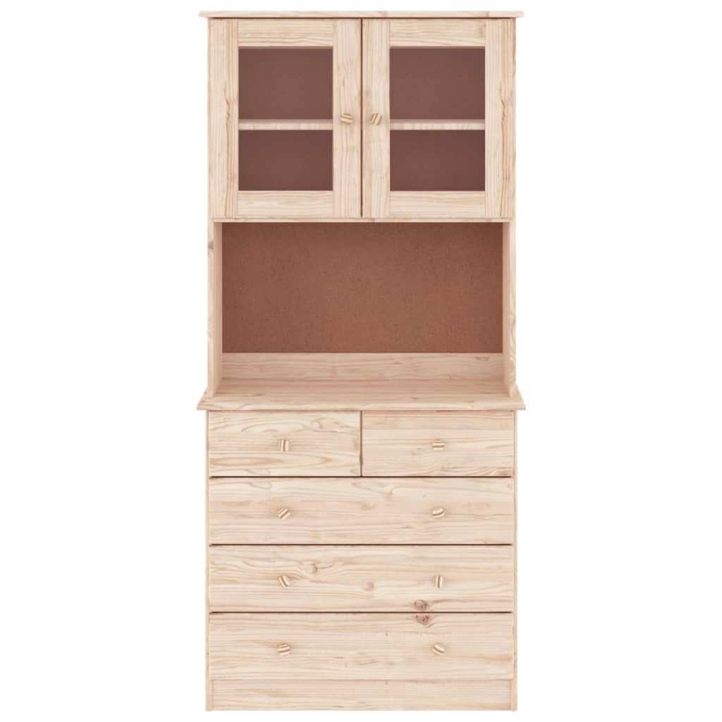 vidaXL Highboard ALTA 77x35x165 cm Solid Wood Pine 4
