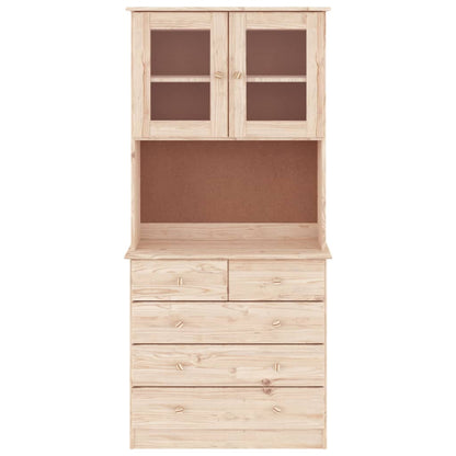 vidaXL Highboard ALTA 77x35x165 cm Solid Wood Pine 4