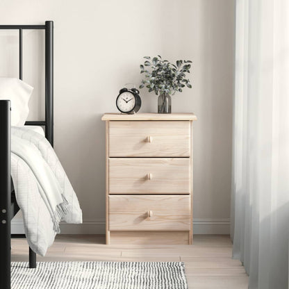 Bedside Cabinet "ALTA" 41x35x41 cm Solid Wood Pine Natural