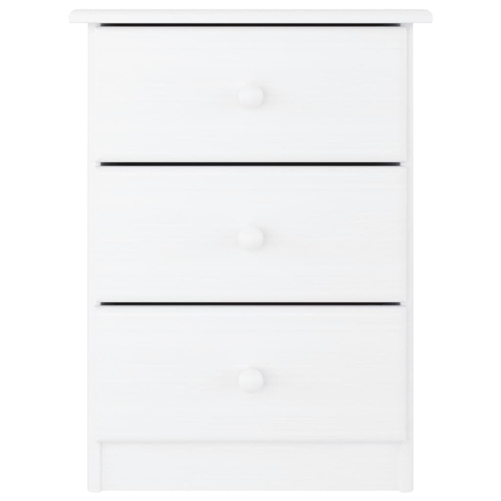 Bedside Cabinet "ALTA" 41x35x41 cm Solid Wood Pine White