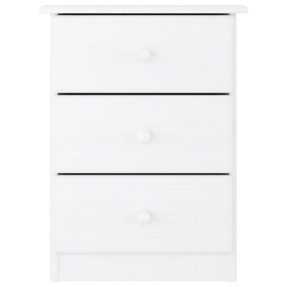 Bedside Cabinet "ALTA" 41x35x41 cm Solid Wood Pine White