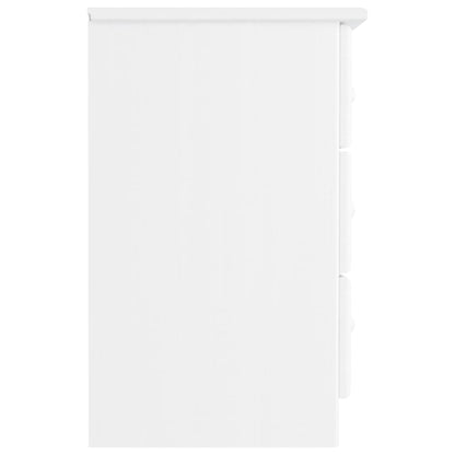 Bedside Cabinet "ALTA" 41x35x41 cm Solid Wood Pine White
