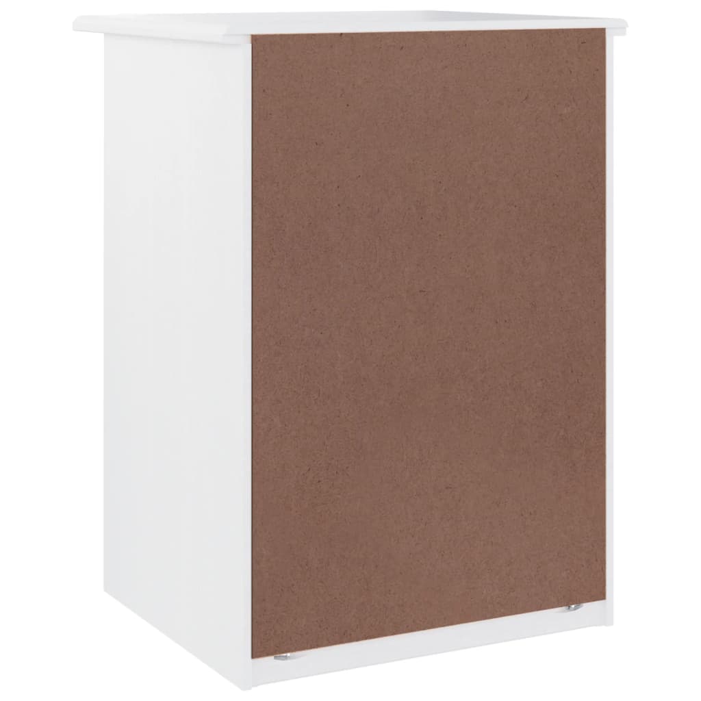 Bedside Cabinet "ALTA" 41x35x41 cm Solid Wood Pine White