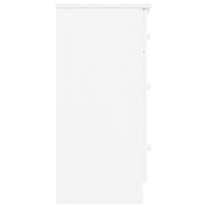 vidaXL Chest of Drawers "ALTA" White 112x35x73 cm Solid Wood Pine 6
