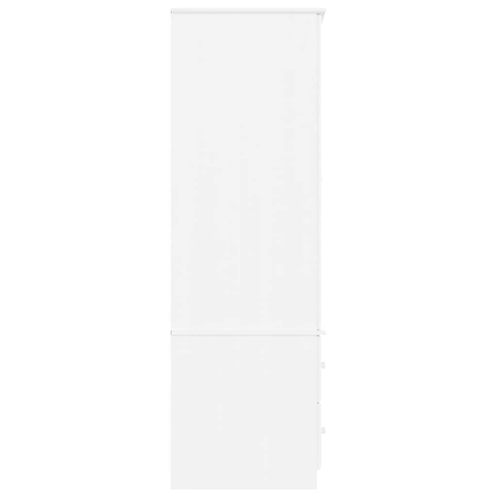 vidaXL Wardrobe "ALTA" White 90x55x170 cm Solid Wood Pine 5