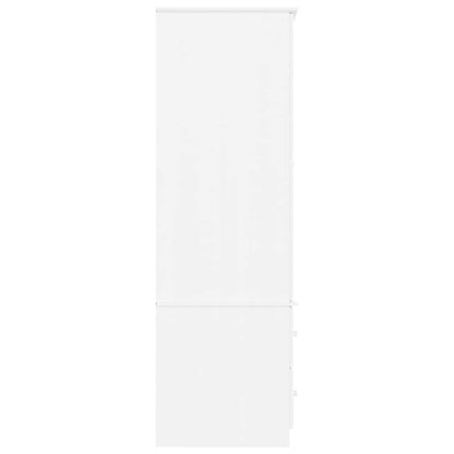 vidaXL Wardrobe "ALTA" White 90x55x170 cm Solid Wood Pine 5