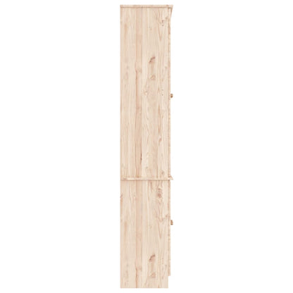 vidaXL Glass Display Cabinet "ALTA" 77x35x186,5 cm Solid Wood Pine 5