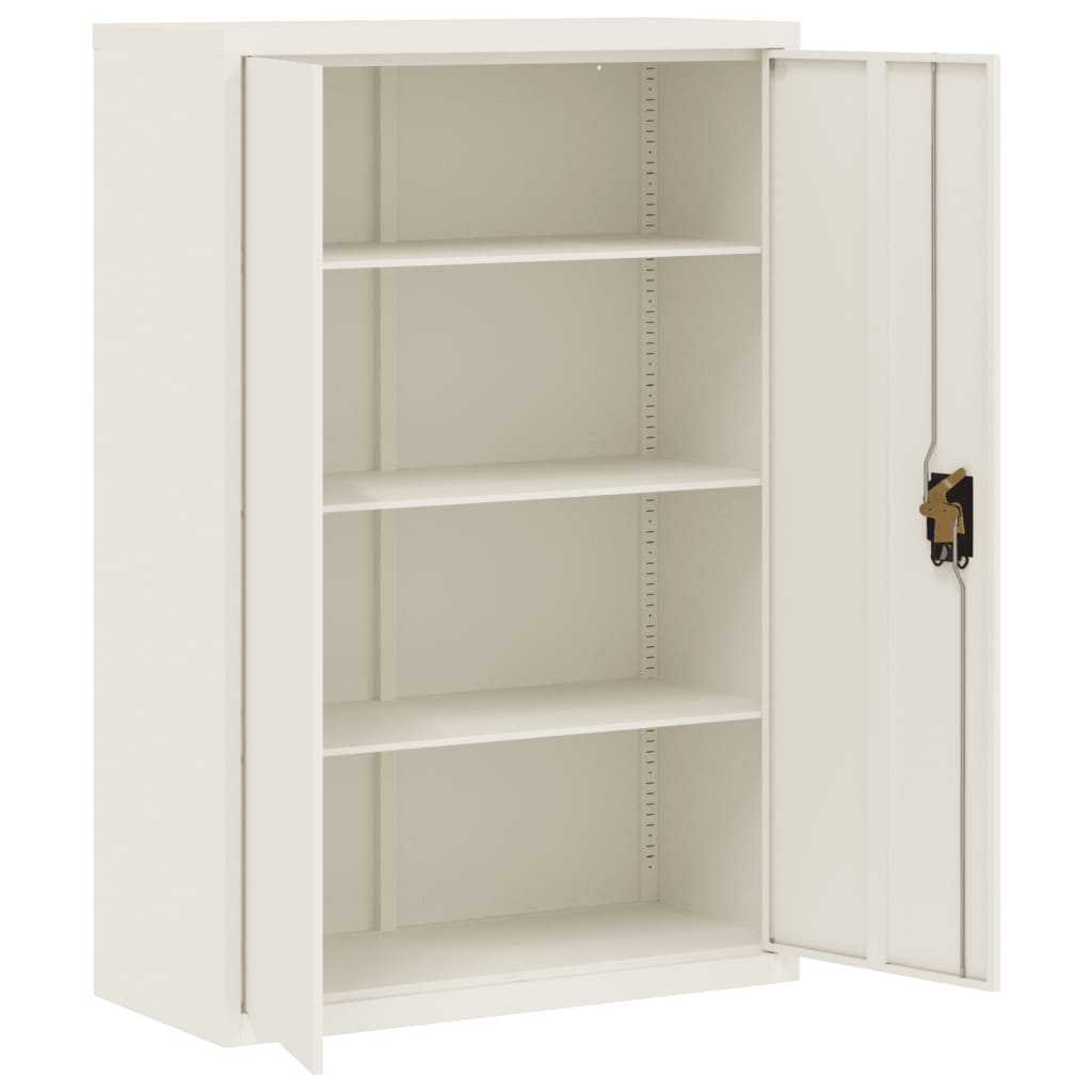 vidaXL File Cabinet White 90x40x140 cm Steel 4