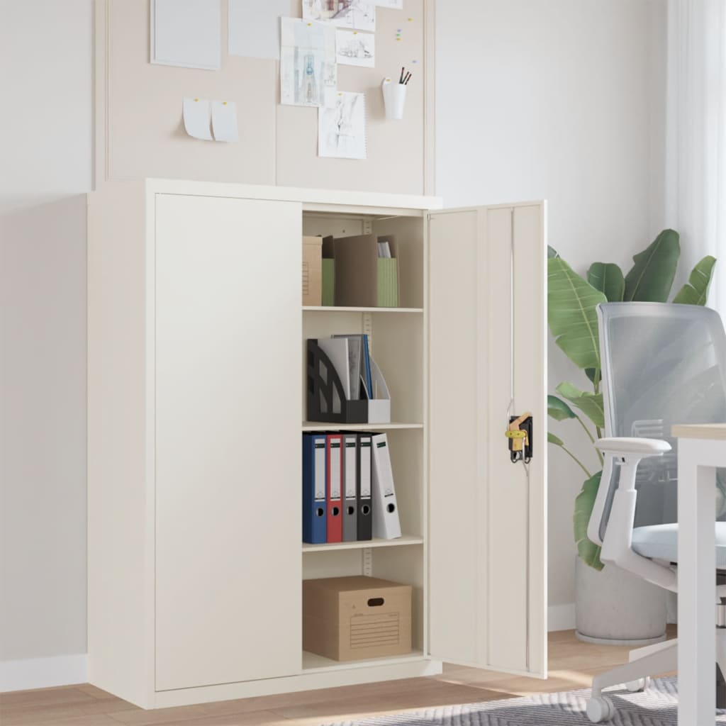 vidaXL File Cabinet White 90x40x140 cm Steel 1
