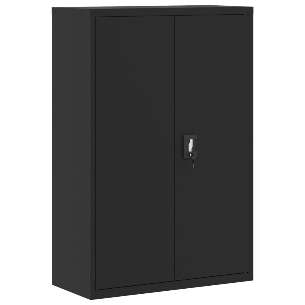 vidaXL File Cabinet Black 90x40x140 cm Steel 2