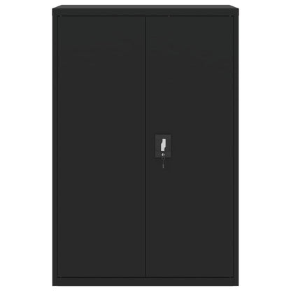 vidaXL File Cabinet Black 90x40x140 cm Steel 3