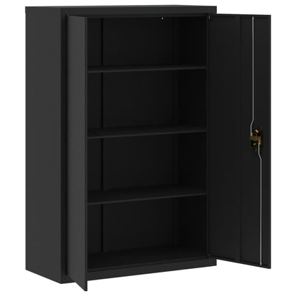 vidaXL File Cabinet Black 90x40x140 cm Steel 4