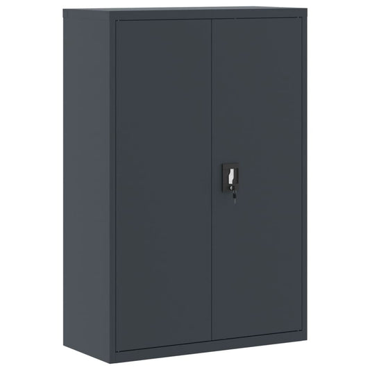 File Cabinet Steel Anthracite 90 x 40 x 140 cm