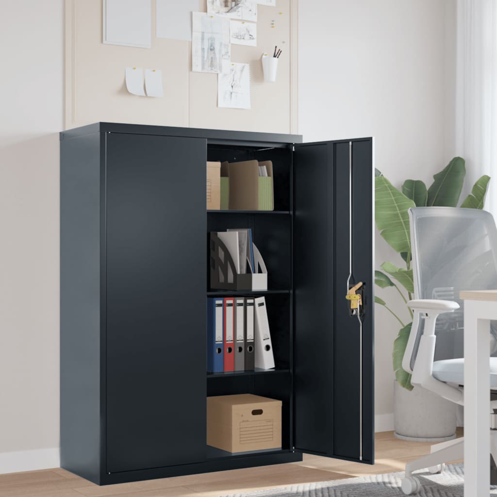 vidaXL File Cabinet Anthracite 90x40x140 cm Steel 1