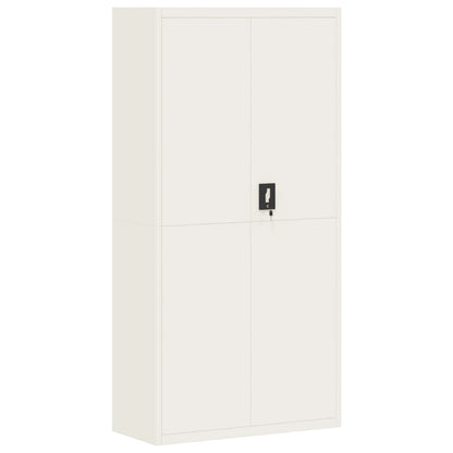 vidaXL File Cabinet White 90x40x180 cm Steel 2