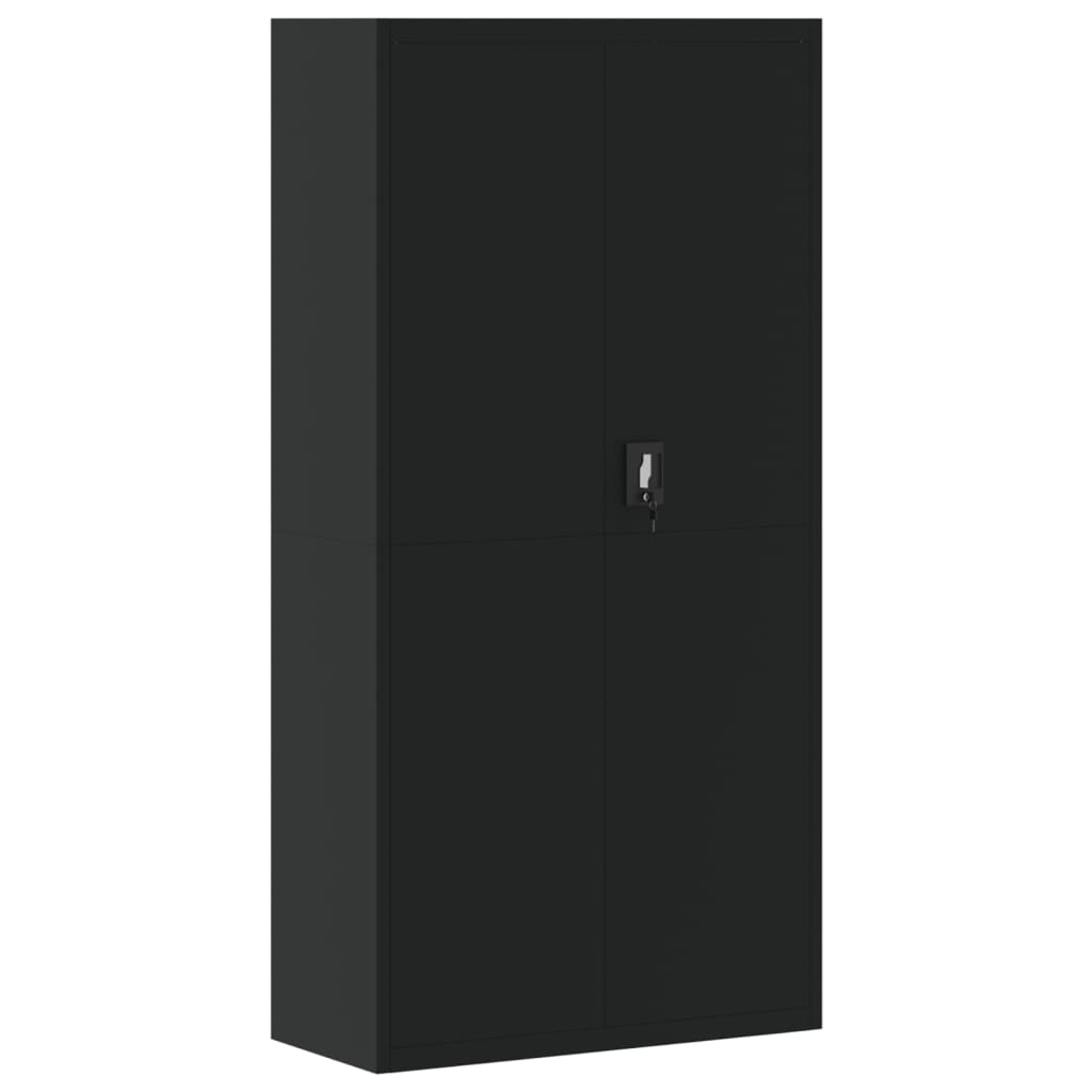 vidaXL File Cabinet Black 90x40x180 cm Steel 2