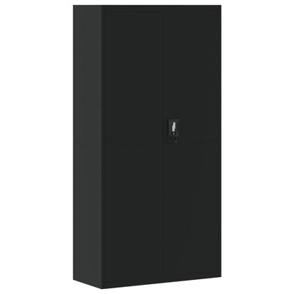 vidaXL File Cabinet Black 90x40x180 cm Steel 2