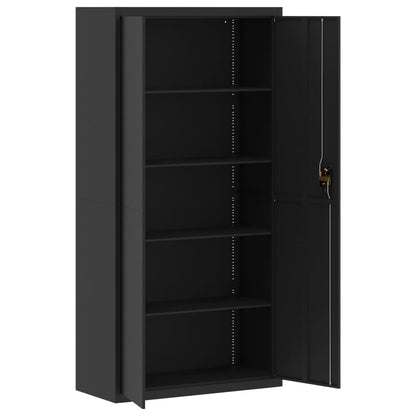 vidaXL File Cabinet Black 90x40x180 cm Steel 4