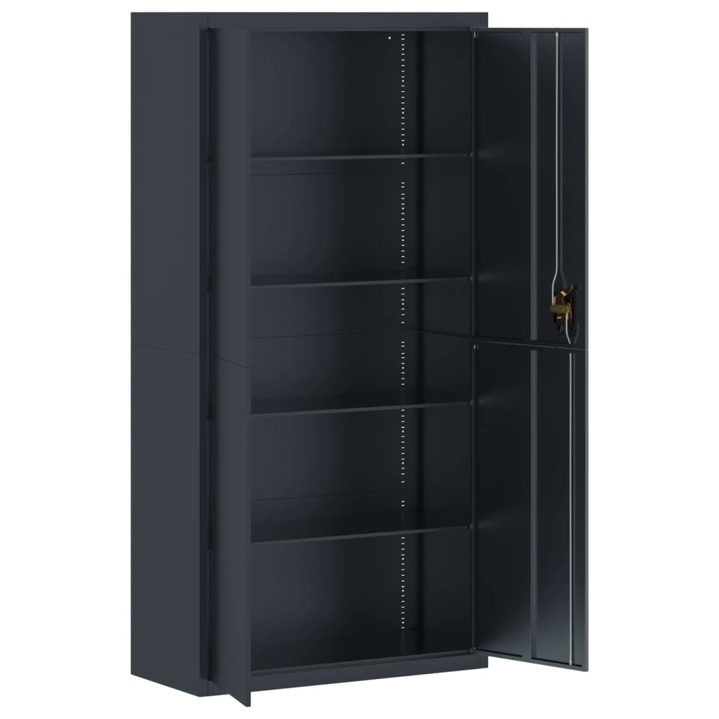 vidaXL File Cabinet Anthracite 90x40x180 cm Steel 4