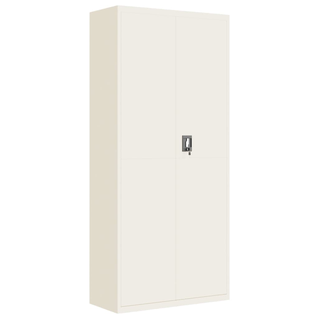 vidaXL File Cabinet White 90x40x200 cm Steel 2