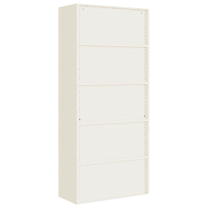vidaXL File Cabinet White 90x40x200 cm Steel 5