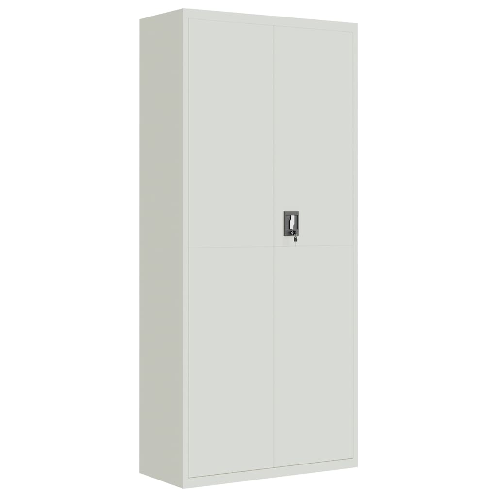 vidaXL File Cabinet Light Grey 90x40x200 cm Steel 2