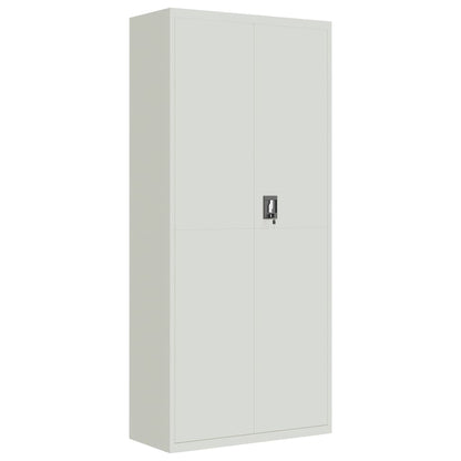 vidaXL File Cabinet Light Grey 90x40x200 cm Steel 2