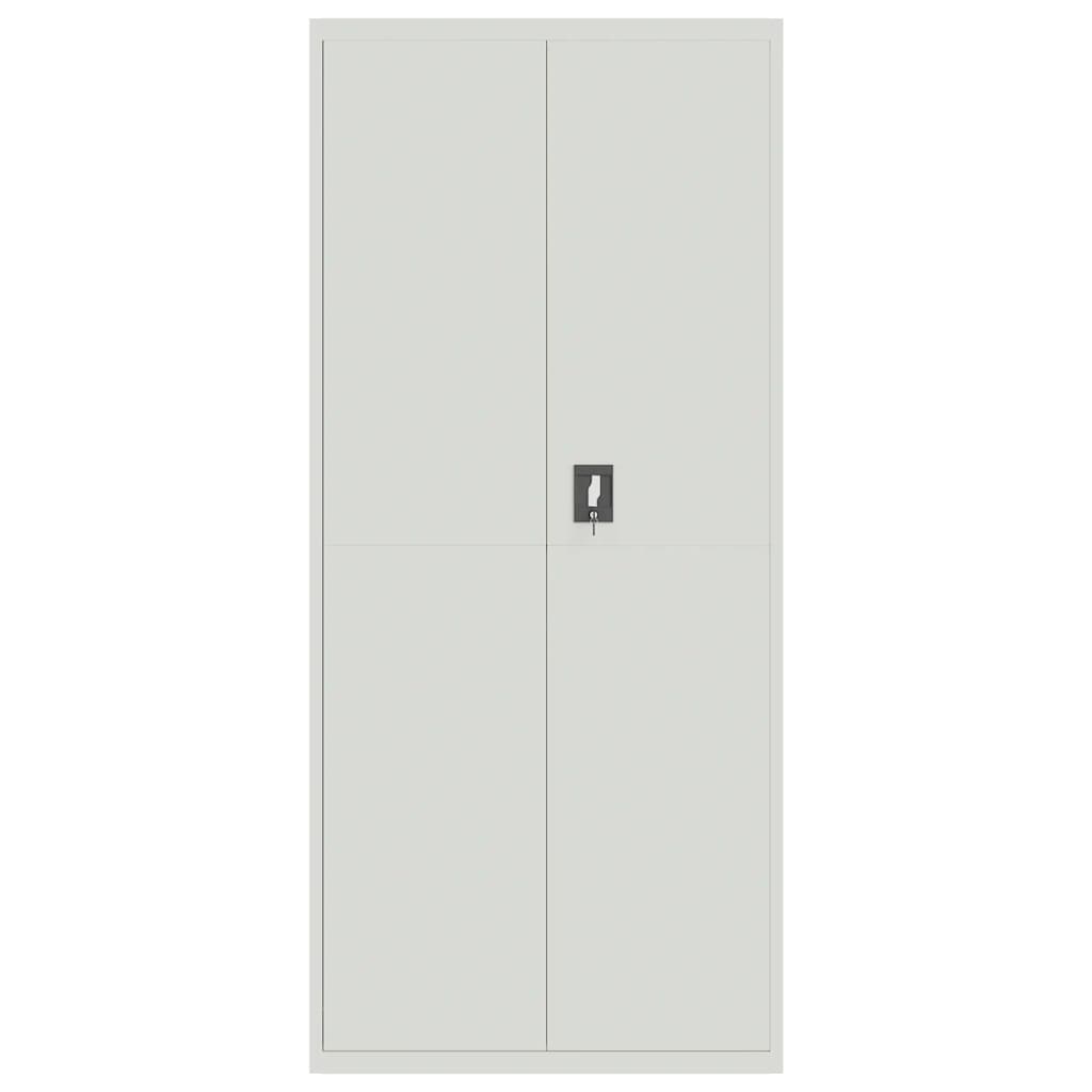 vidaXL File Cabinet Light Grey 90x40x200 cm Steel 3