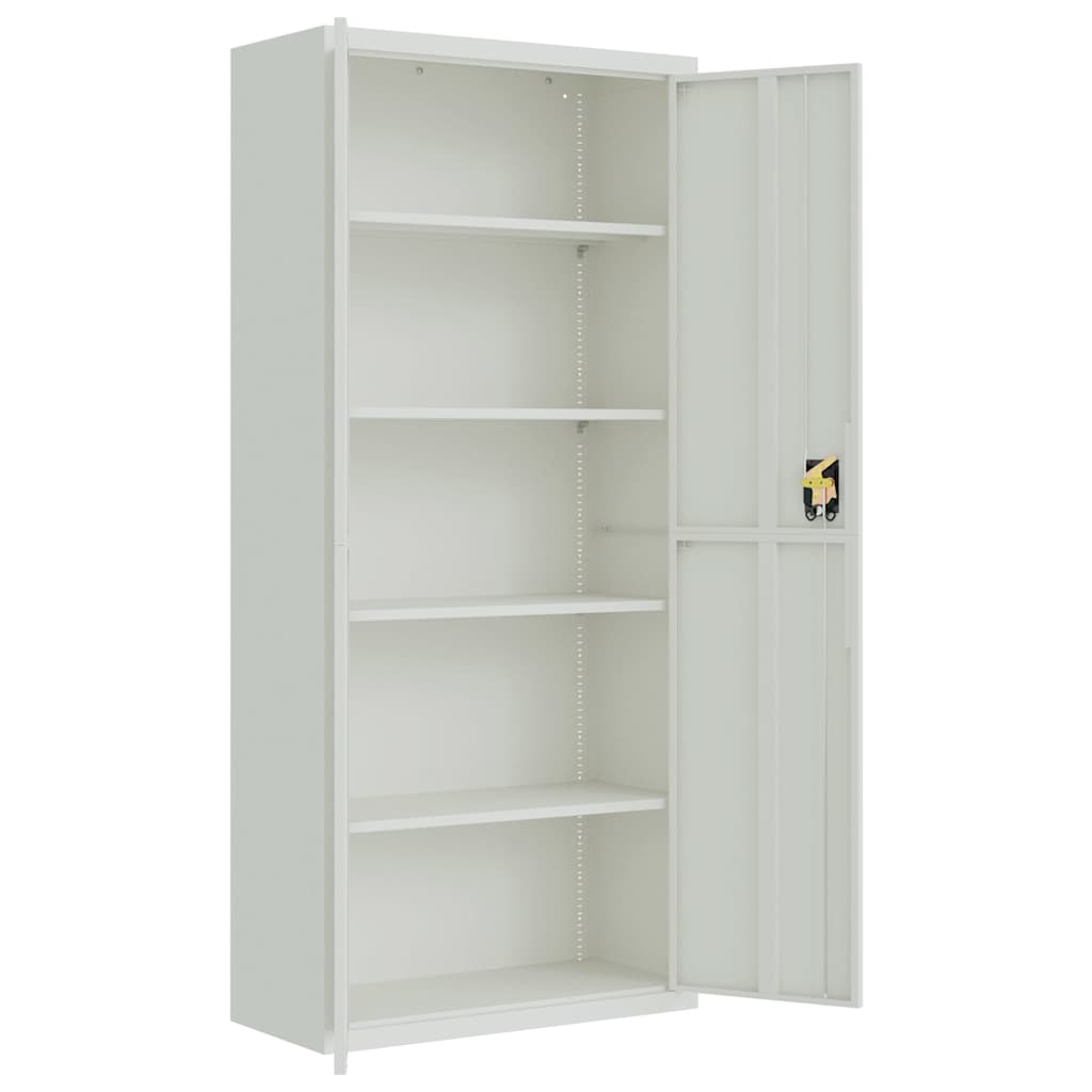 vidaXL File Cabinet Light Grey 90x40x200 cm Steel 4