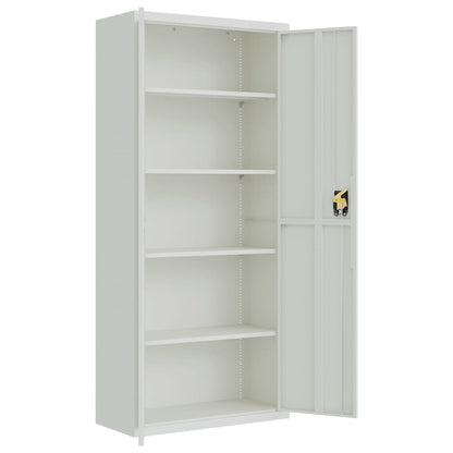 vidaXL File Cabinet Light Grey 90x40x200 cm Steel 4