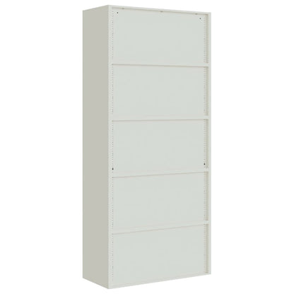 vidaXL File Cabinet Light Grey 90x40x200 cm Steel 6