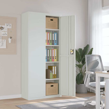 vidaXL File Cabinet Light Grey 90x40x200 cm Steel 1
