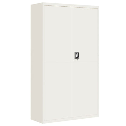 File Cabinet 105x40x180 cm Steel White