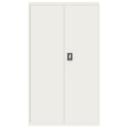 File Cabinet 105x40x180 cm Steel White
