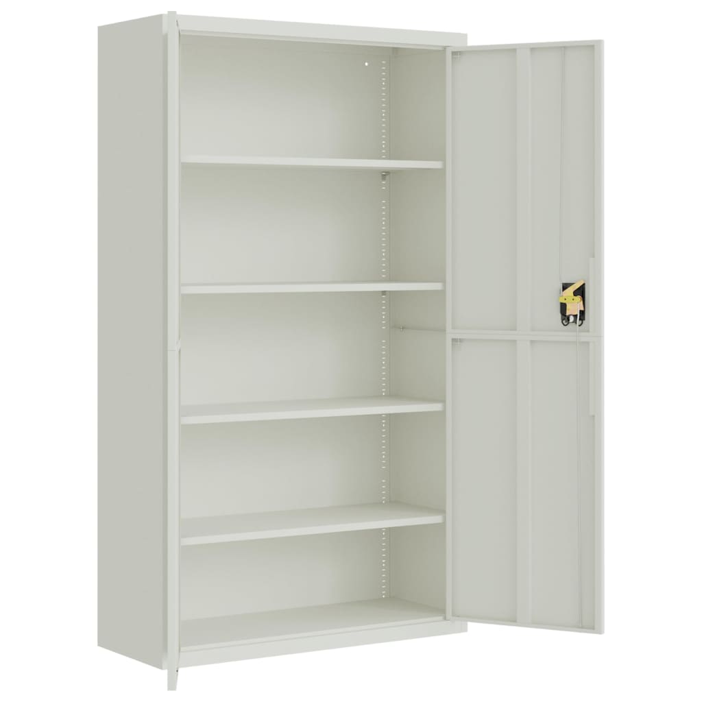 vidaXL File Cabinet Light Grey 105x40x180 cm Steel 4