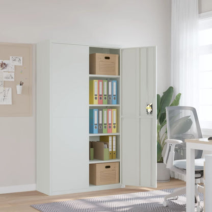vidaXL File Cabinet Light Grey 105x40x180 cm Steel 1