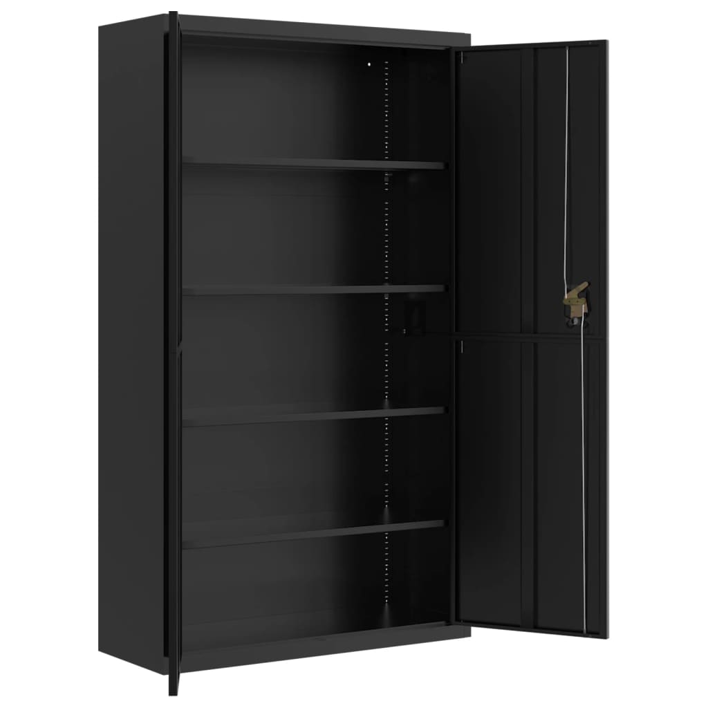 vidaXL File Cabinet Black 105x40x180 cm Steel 4