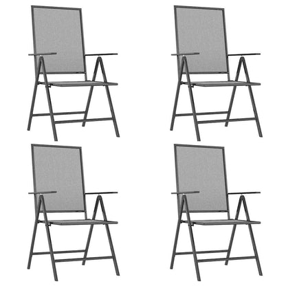 vidaXL 5 Piece Garden Dining Set Anthracite Steel 4