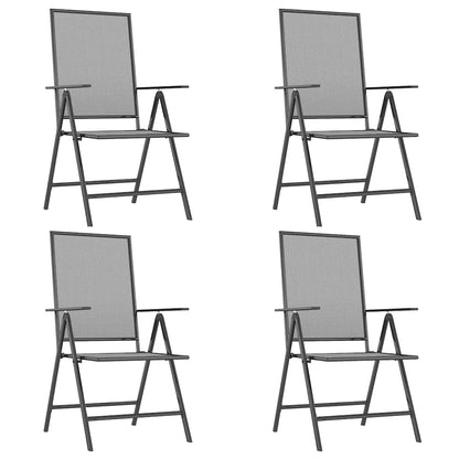 vidaXL 5 Piece Garden Dining Set Anthracite Steel 4