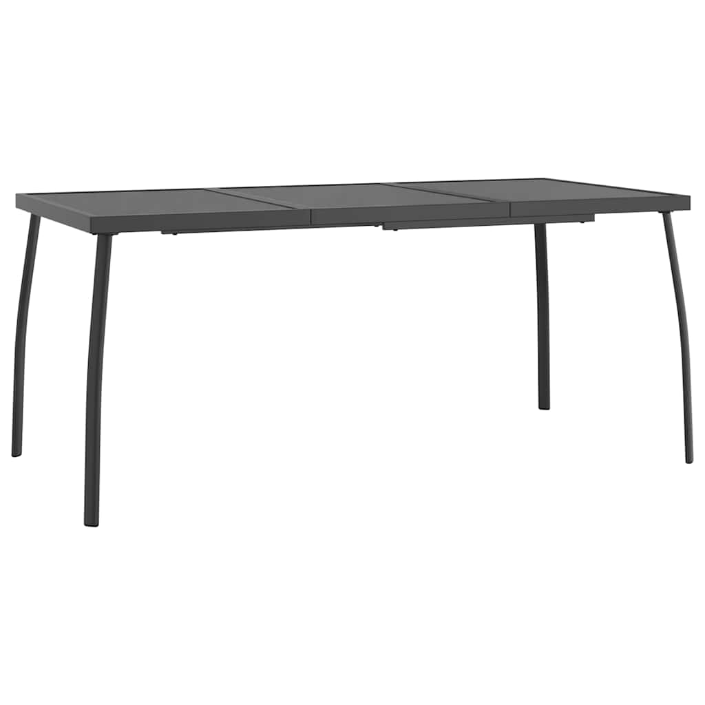 vidaXL 7 Piece Garden Dining Set Anthracite Steel 6