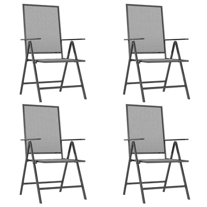vidaXL 5 Piece Garden Dining Set Anthracite Steel 4