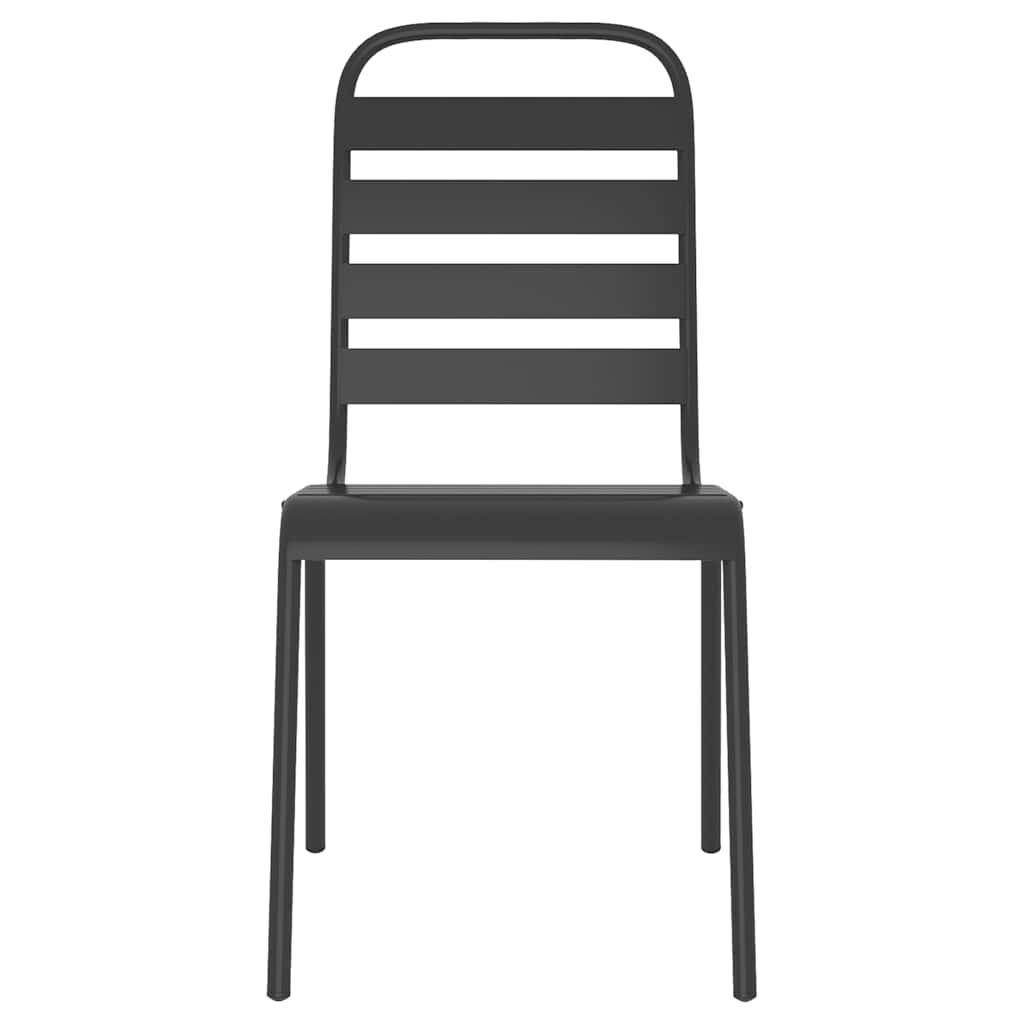 vidaXL 5 Piece Garden Dining Set Anthracite Steel 6