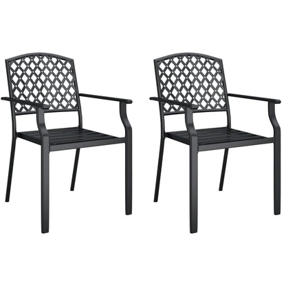 vidaXL 3 Piece Garden Dining Set Anthracite Steel 4