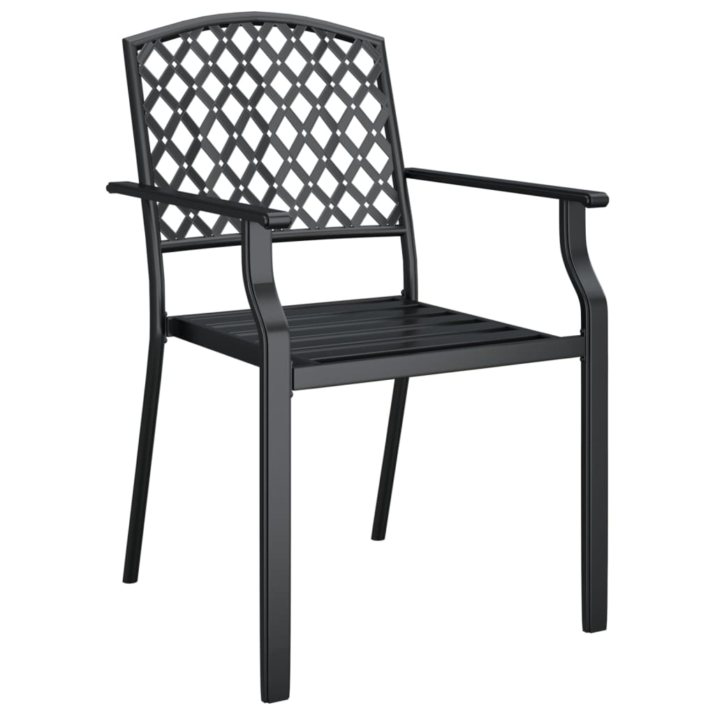 vidaXL 3 Piece Garden Dining Set Anthracite Steel 5