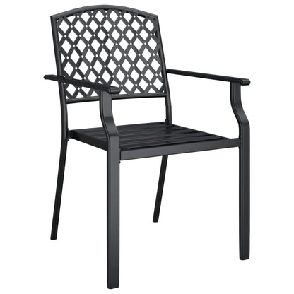 vidaXL 3 Piece Garden Dining Set Anthracite Steel 5