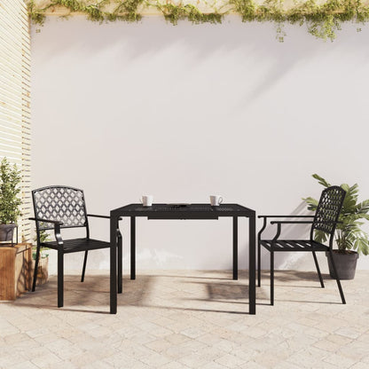 vidaXL 3 Piece Garden Dining Set Anthracite Steel 1